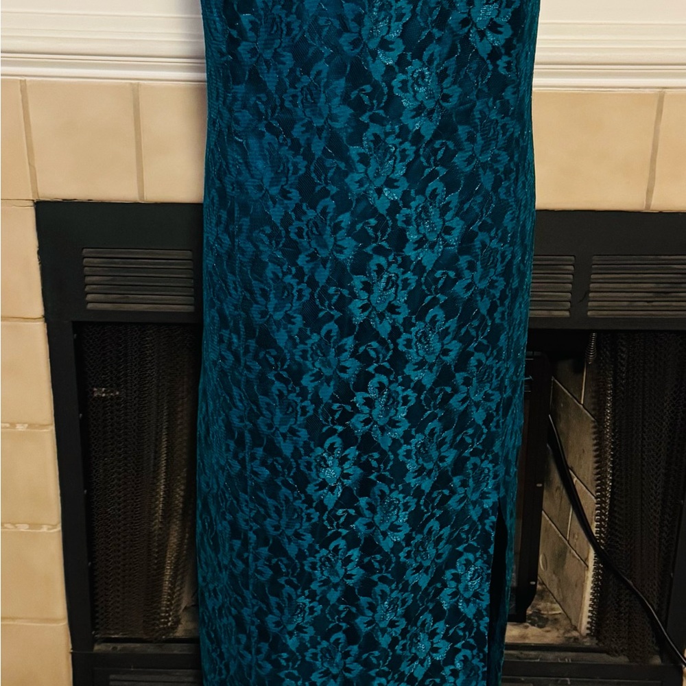 L.A. Glo Teal Lace Cocktail/Sun Dress